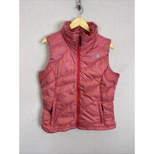 The North Face 550 Down Puffer Vest Womens L Pink Insulated‎